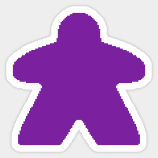 Purple Pixelated Meeple Sticker